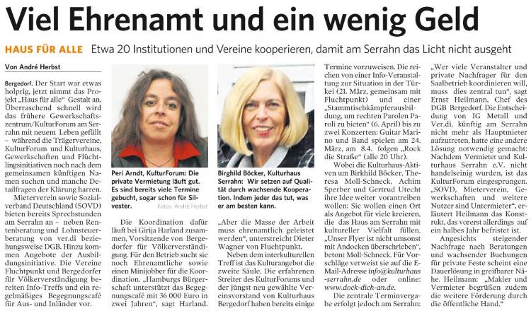 Viel Ehrenamt und ein wenig Geld